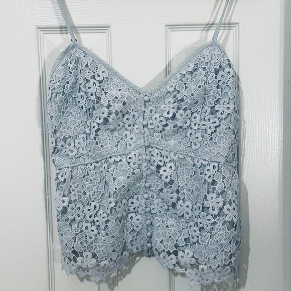 ABERCROMBIE Floral Lace Tank Top - Size XL - Picture 1 of 3
